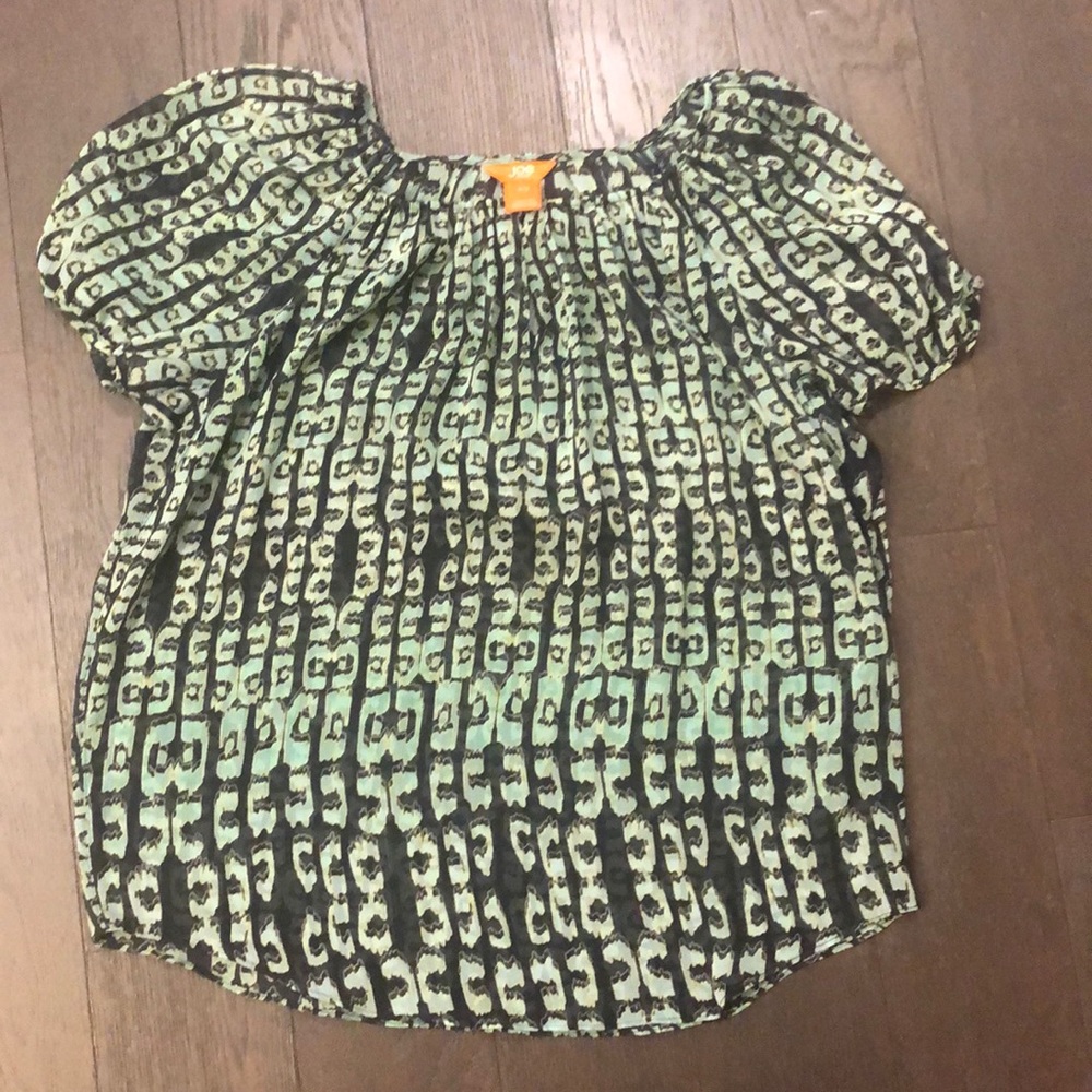 Green/blue/gold top